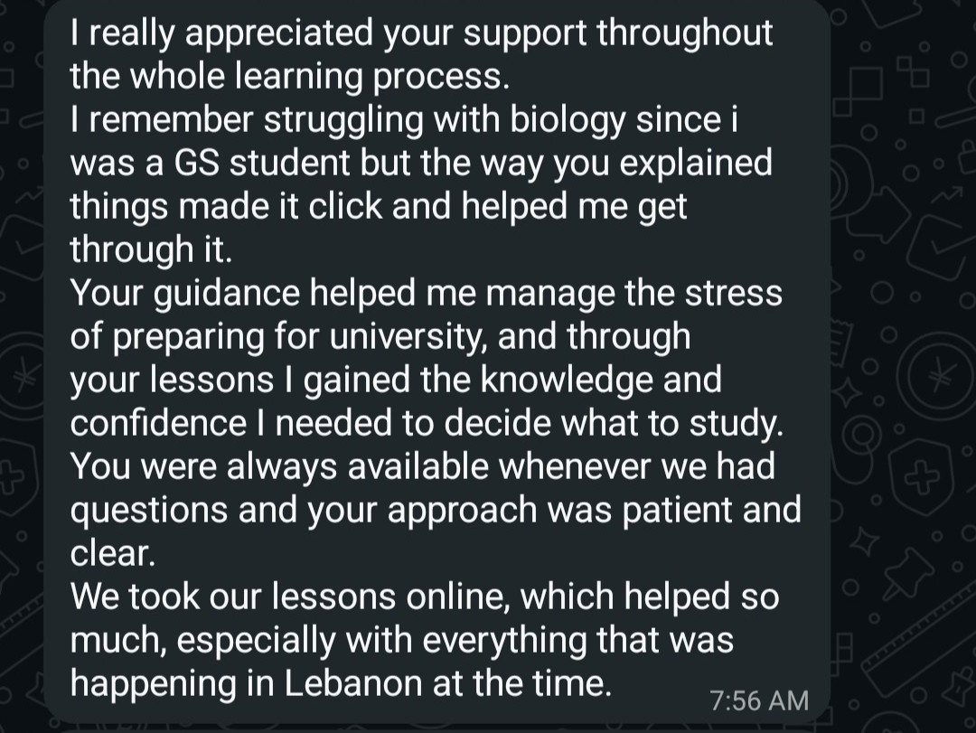 WhatsApp Testimonial Louna Mousa
